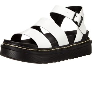 Madden Girl White and Black Platform Sandals